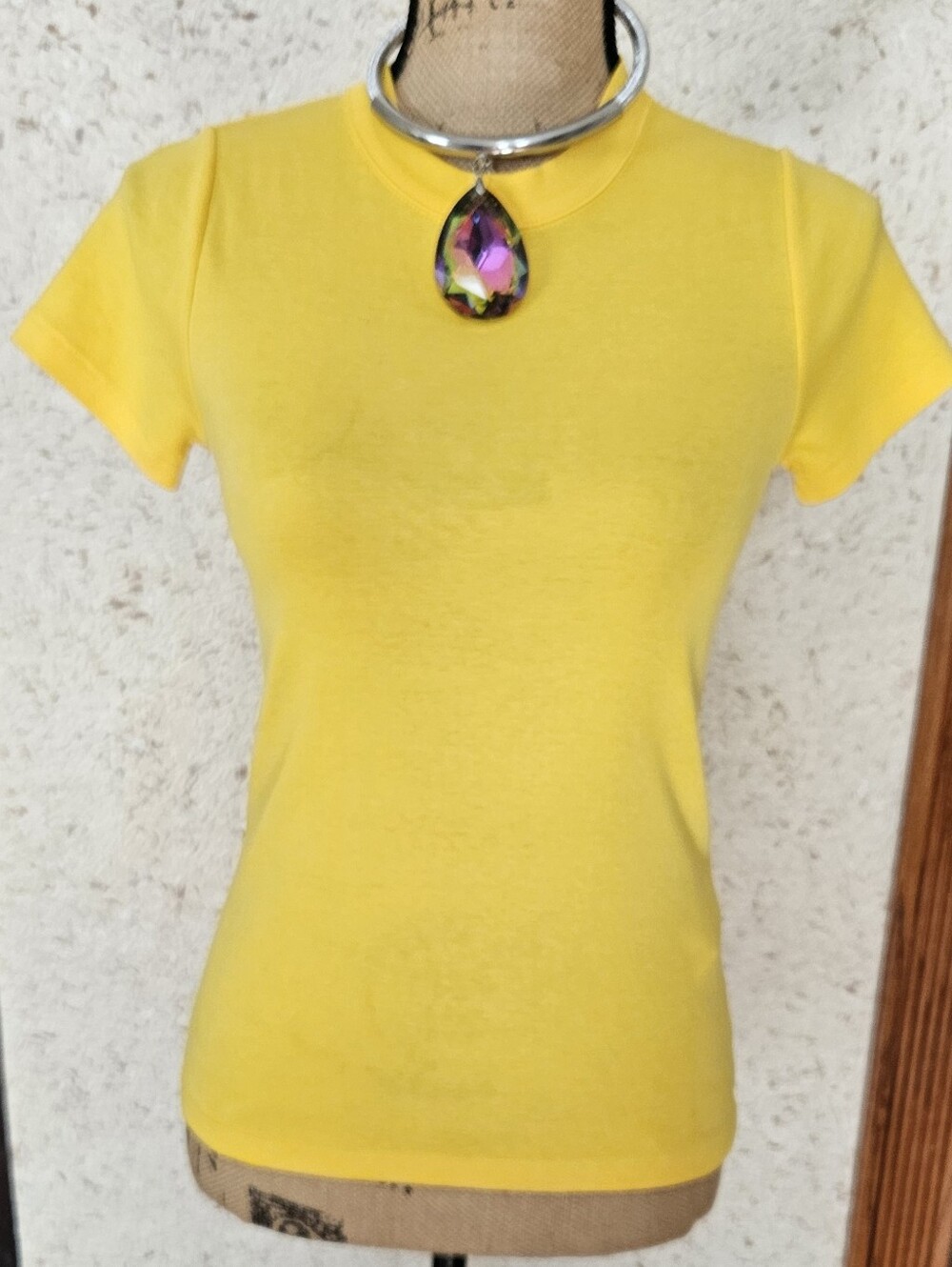 Classic Yellow Short Sleeve Crewneck Tee. Brand New With Tag Polo